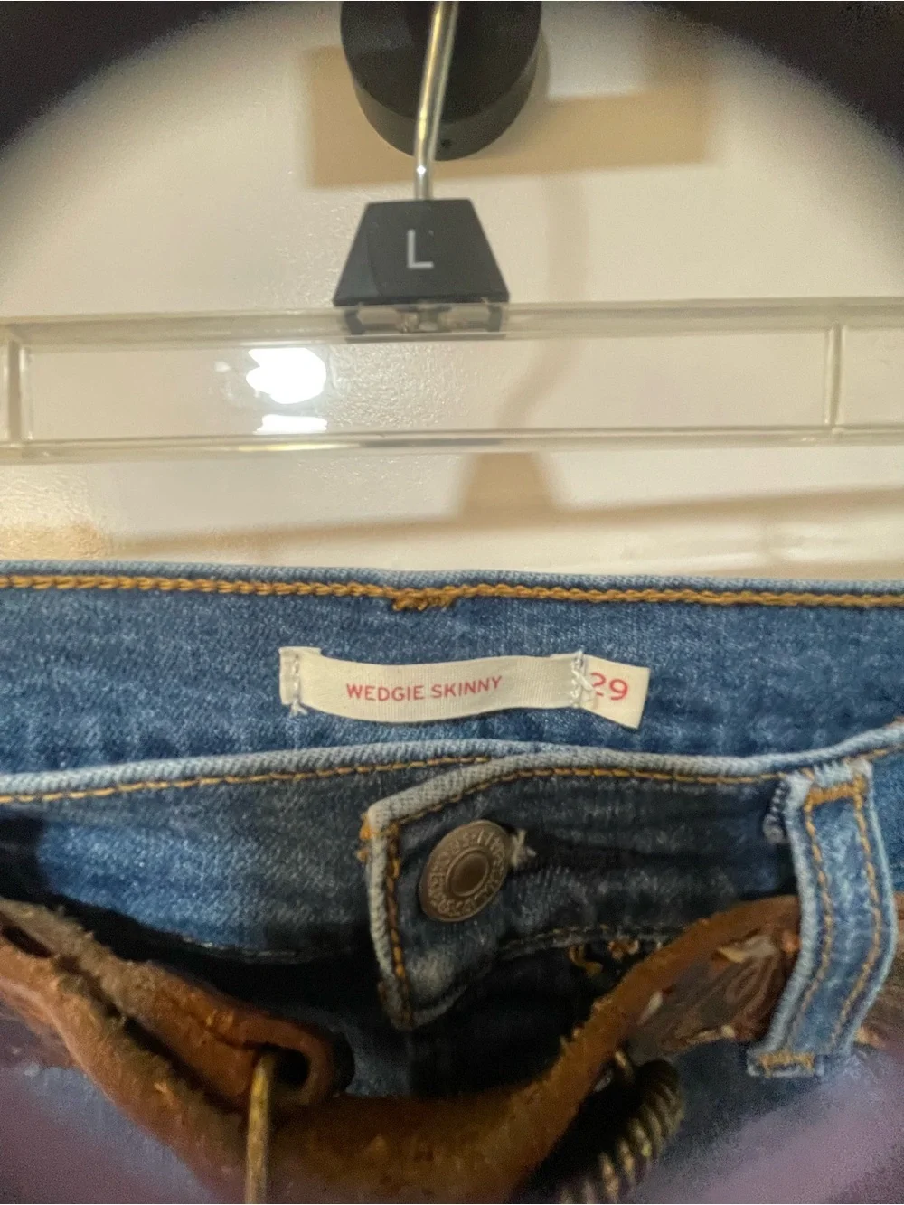 Levis Wedgie Skinny Jeans Womens Size 29 Medium Wash Button Fly Denim
